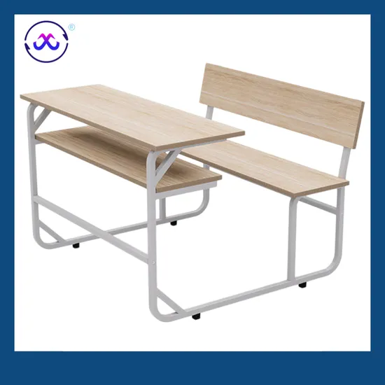 School Furniture MDF HPL Melamine Classroom University Wooden Student Desk and Chair Set
