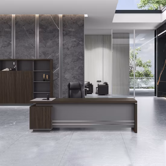 China Wholesale Market Home Gaming Melamine Computer Veneer Executive Wooden Modern Table Furniture Office Desk