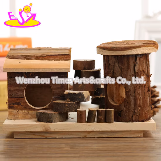 New Products Pet Accessories Natural Wooden Best Hamster Cage W06f021