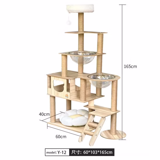 Cat Climbing Frame, Cat Tree, Cat Scratch Board, 7-Story Multi-Functional Sisal Column, Space Capsule, Cat Villa, Pet Supplies